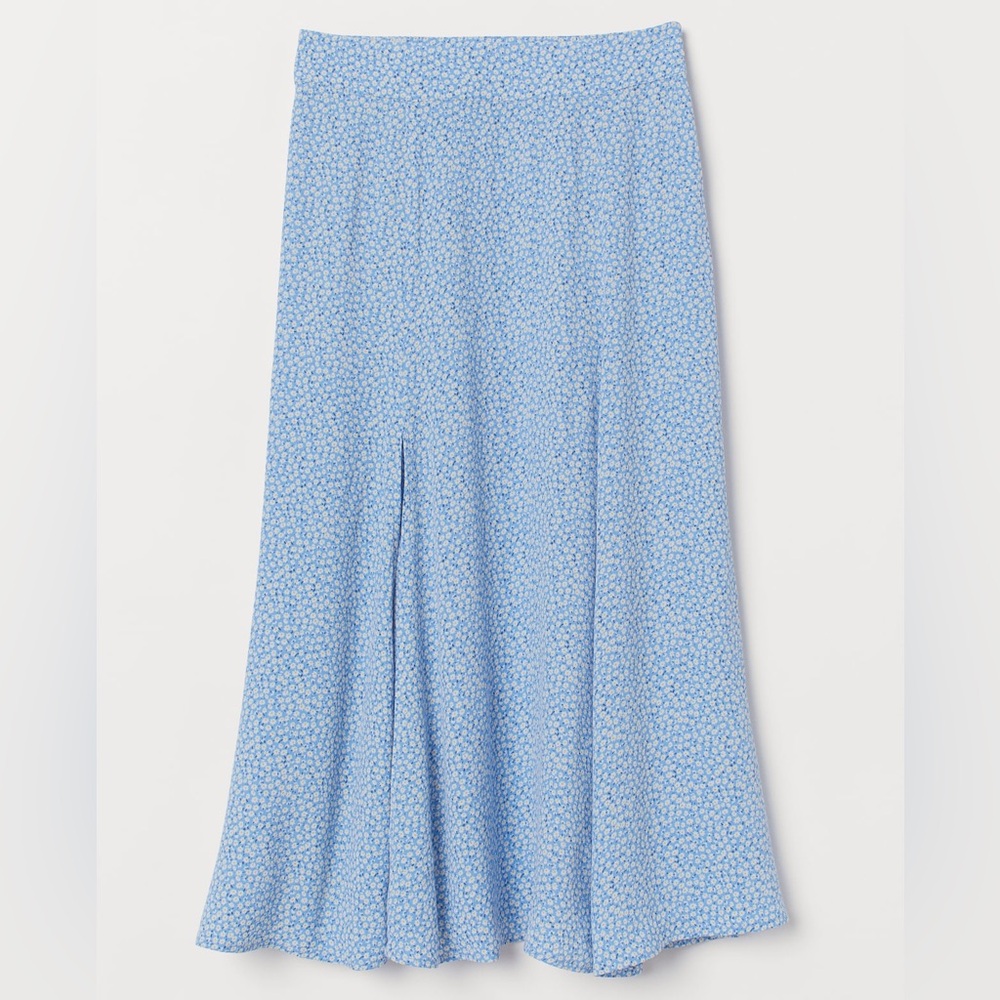 H&M Blue Floral Skirt